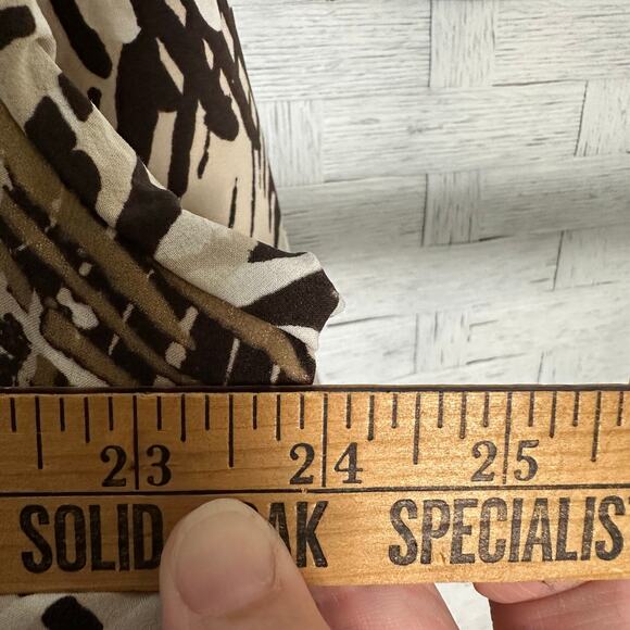 Chico’s women’s lightweight Jacket tropical print brown tan gold coastal grandma - Picture 8 of 10